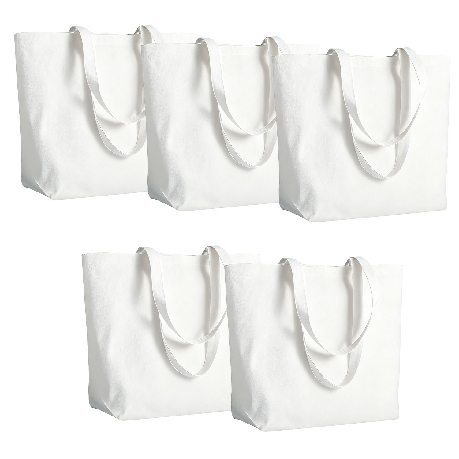 Tote Bag Sublimation - 5-teilige Sublimations-Canvas-Tragetaschen mit großem Fassungsvermögen –