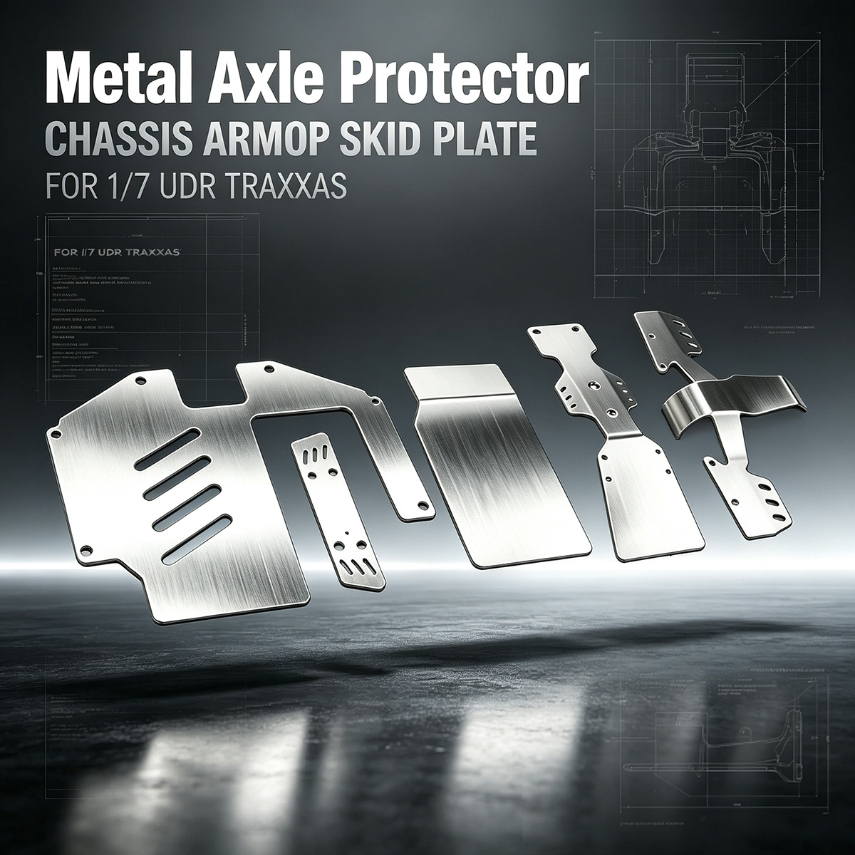 Metal Photo Panel - 1 Satz Metall-Achsenschutz, Chassis-Panzerung, Unterfahrschutz für